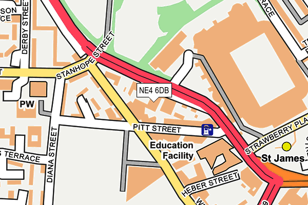 NE4 6DB map - OS OpenMap – Local (Ordnance Survey) NE4 6DB map - OS OpenMap – Local (Ordnance Survey)