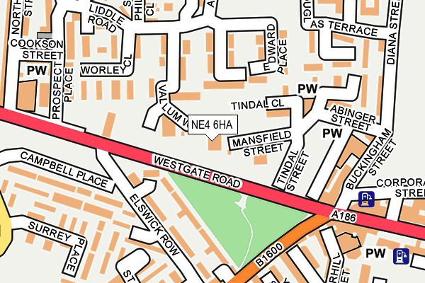 NE4 6HA map - OS OpenMap – Local (Ordnance Survey) NE4 6HA map - OS OpenMap – Local (Ordnance Survey)