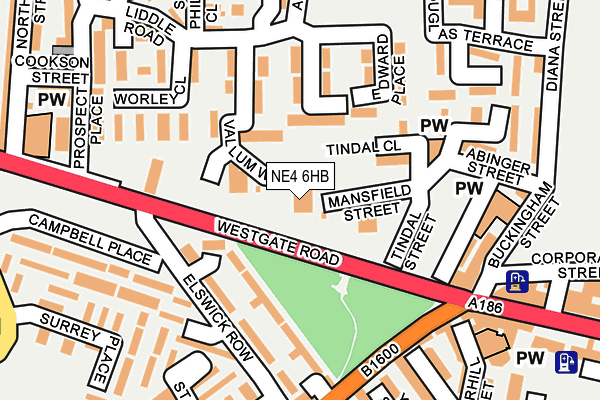 NE4 6HB map - OS OpenMap – Local (Ordnance Survey) NE4 6HB map - OS OpenMap – Local (Ordnance Survey)