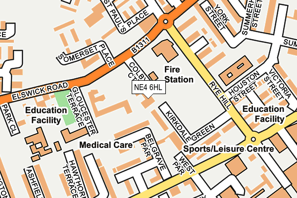 NE4 6HL map - OS OpenMap – Local (Ordnance Survey) NE4 6HL map - OS OpenMap – Local (Ordnance Survey)
