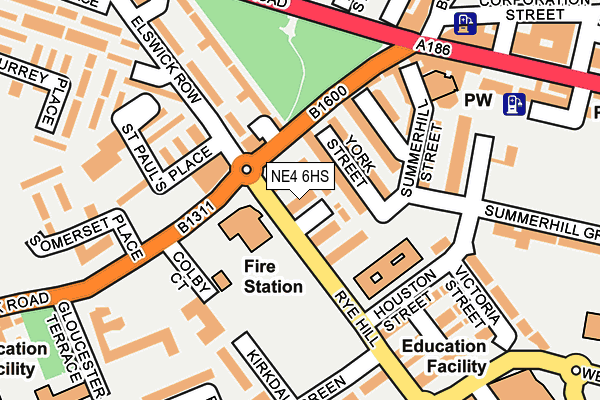 NE4 6HS map - OS OpenMap – Local (Ordnance Survey) NE4 6HS map - OS OpenMap – Local (Ordnance Survey)