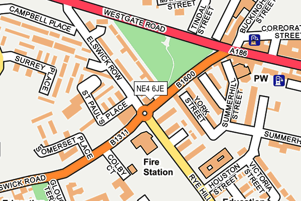 NE4 6JE map - OS OpenMap – Local (Ordnance Survey) NE4 6JE map - OS OpenMap – Local (Ordnance Survey)