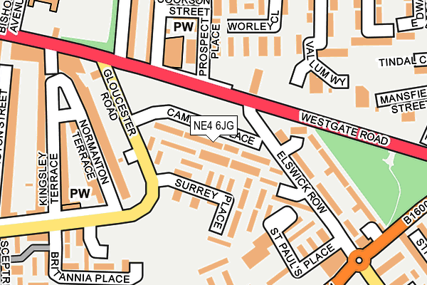 NE4 6JG map - OS OpenMap – Local (Ordnance Survey) NE4 6JG map - OS OpenMap – Local (Ordnance Survey)