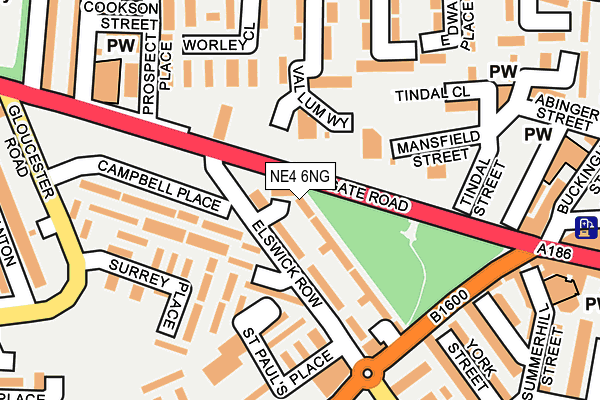 NE4 6NG map - OS OpenMap – Local (Ordnance Survey) NE4 6NG map - OS OpenMap – Local (Ordnance Survey)