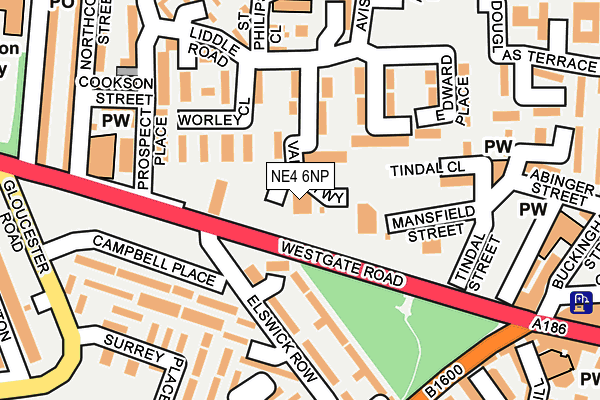 NE4 6NP map - OS OpenMap – Local (Ordnance Survey) NE4 6NP map - OS OpenMap – Local (Ordnance Survey)