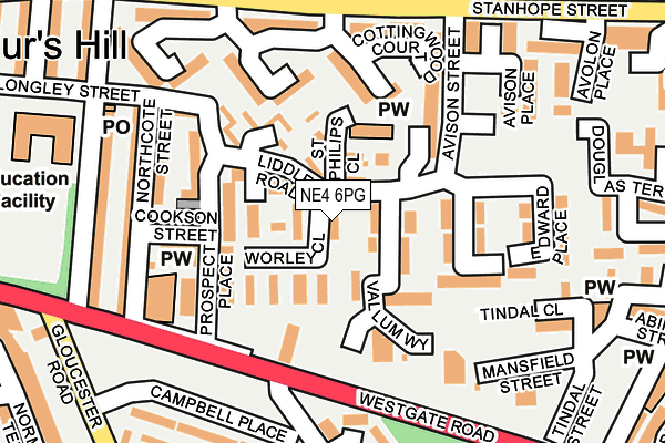 NE4 6PG map - OS OpenMap – Local (Ordnance Survey) NE4 6PG map - OS OpenMap – Local (Ordnance Survey)