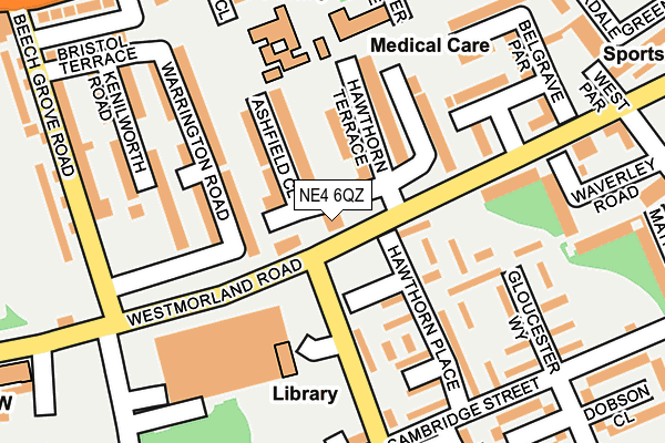 NE4 6QZ map - OS OpenMap – Local (Ordnance Survey)