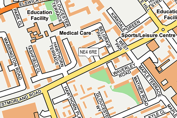 NE4 6RE map - OS OpenMap – Local (Ordnance Survey) NE4 6RE map - OS OpenMap – Local (Ordnance Survey)