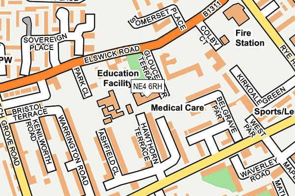 NE4 6RH map - OS OpenMap – Local (Ordnance Survey) NE4 6RH map - OS OpenMap – Local (Ordnance Survey)