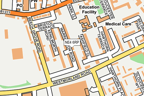 NE4 6RP map - OS OpenMap – Local (Ordnance Survey) NE4 6RP map - OS OpenMap – Local (Ordnance Survey)