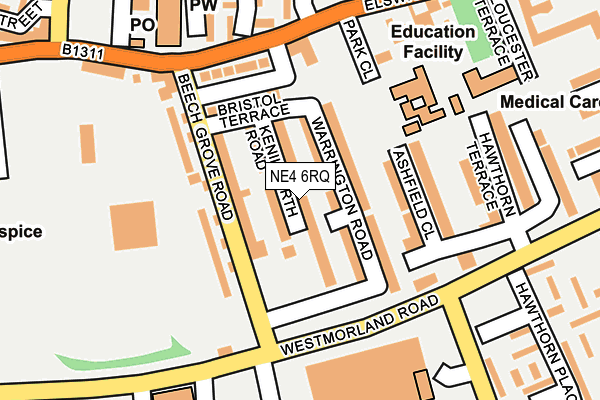 NE4 6RQ map - OS OpenMap – Local (Ordnance Survey) NE4 6RQ map - OS OpenMap – Local (Ordnance Survey)