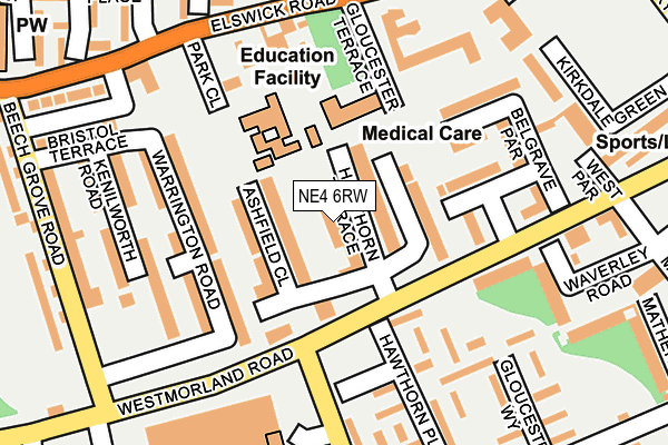 NE4 6RW map - OS OpenMap – Local (Ordnance Survey) NE4 6RW map - OS OpenMap – Local (Ordnance Survey)
