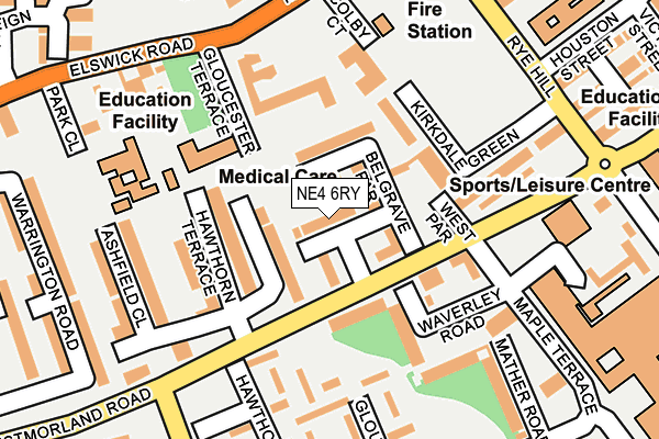 NE4 6RY map - OS OpenMap – Local (Ordnance Survey) NE4 6RY map - OS OpenMap – Local (Ordnance Survey)