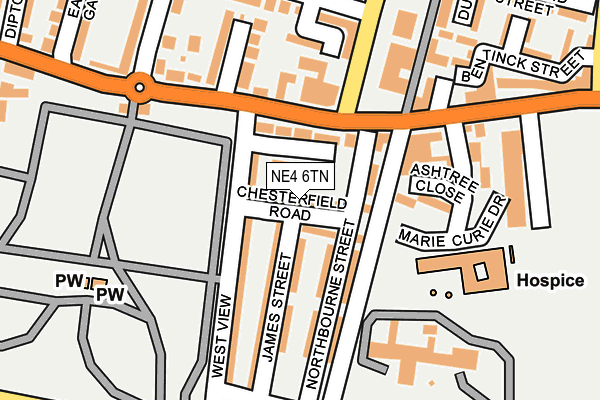 NE4 6TN map - OS OpenMap – Local (Ordnance Survey) NE4 6TN map - OS OpenMap – Local (Ordnance Survey)