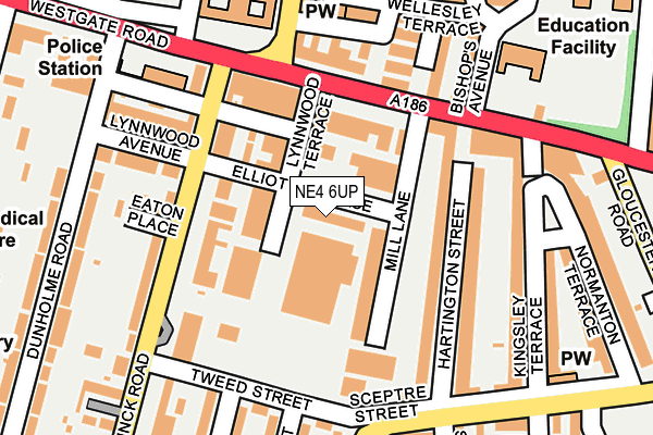 NE4 6UP map - OS OpenMap – Local (Ordnance Survey) NE4 6UP map - OS OpenMap – Local (Ordnance Survey)