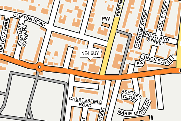 NE4 6UY map - OS OpenMap – Local (Ordnance Survey) NE4 6UY map - OS OpenMap – Local (Ordnance Survey)