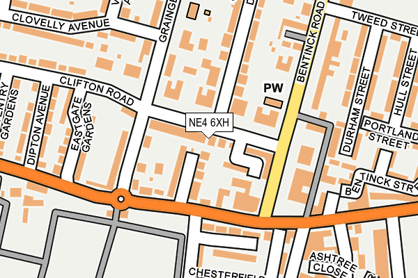 NE4 6XH map - OS OpenMap – Local (Ordnance Survey) NE4 6XH map - OS OpenMap – Local (Ordnance Survey)