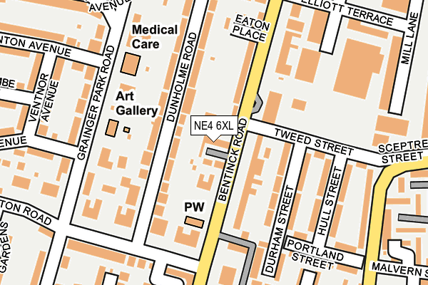NE4 6XL map - OS OpenMap – Local (Ordnance Survey) NE4 6XL map - OS OpenMap – Local (Ordnance Survey)