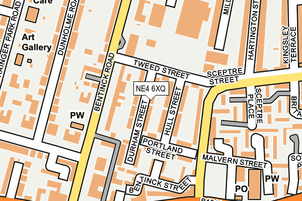 NE4 6XQ map - OS OpenMap – Local (Ordnance Survey) NE4 6XQ map - OS OpenMap – Local (Ordnance Survey)