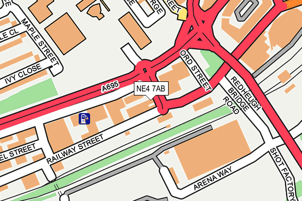 NE4 7AB map - OS OpenMap – Local (Ordnance Survey) NE4 7AB map - OS OpenMap – Local (Ordnance Survey)