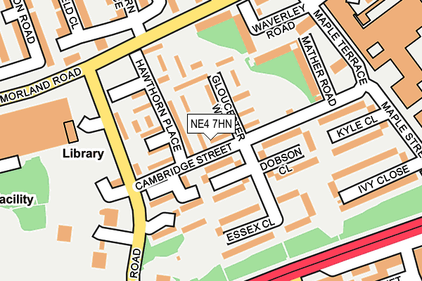 NE4 7HN map - OS OpenMap – Local (Ordnance Survey) NE4 7HN map - OS OpenMap – Local (Ordnance Survey)