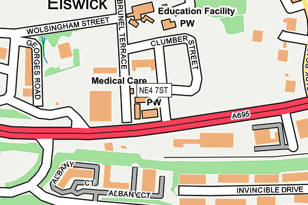 NE4 7ST map - OS OpenMap – Local (Ordnance Survey) NE4 7ST map - OS OpenMap – Local (Ordnance Survey)