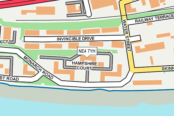 NE4 7YH map - OS OpenMap – Local (Ordnance Survey) NE4 7YH map - OS OpenMap – Local (Ordnance Survey)