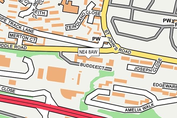 NE4 8AW map - OS OpenMap – Local (Ordnance Survey) NE4 8AW map - OS OpenMap – Local (Ordnance Survey)