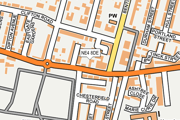 NE4 8DE map - OS OpenMap – Local (Ordnance Survey) NE4 8DE map - OS OpenMap – Local (Ordnance Survey)