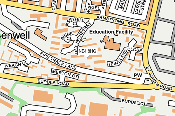 NE4 8HG map - OS OpenMap – Local (Ordnance Survey) NE4 8HG map - OS OpenMap – Local (Ordnance Survey)