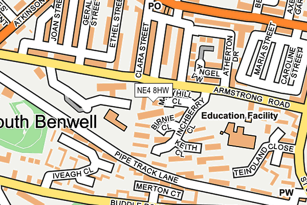 NE4 8HW map - OS OpenMap – Local (Ordnance Survey) NE4 8HW map - OS OpenMap – Local (Ordnance Survey)