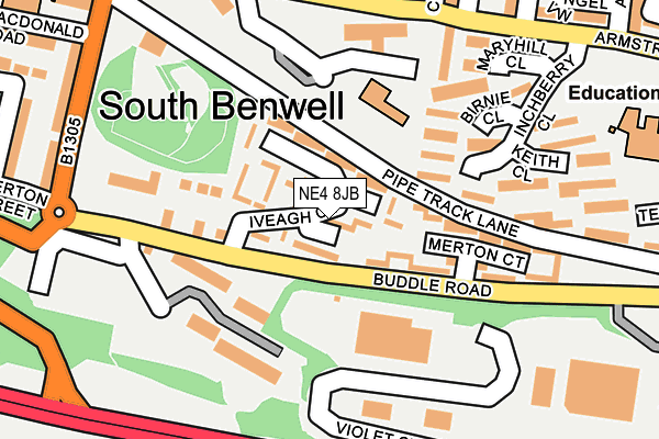 NE4 8JB map - OS OpenMap – Local (Ordnance Survey) NE4 8JB map - OS OpenMap – Local (Ordnance Survey)