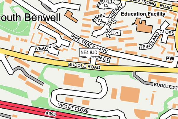 NE4 8JD map - OS OpenMap – Local (Ordnance Survey) NE4 8JD map - OS OpenMap – Local (Ordnance Survey)