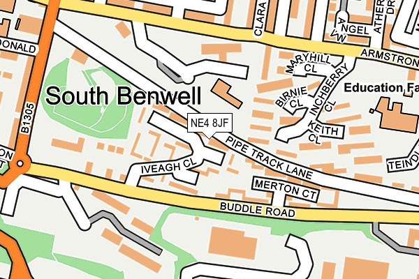 NE4 8JF map - OS OpenMap – Local (Ordnance Survey) NE4 8JF map - OS OpenMap – Local (Ordnance Survey)