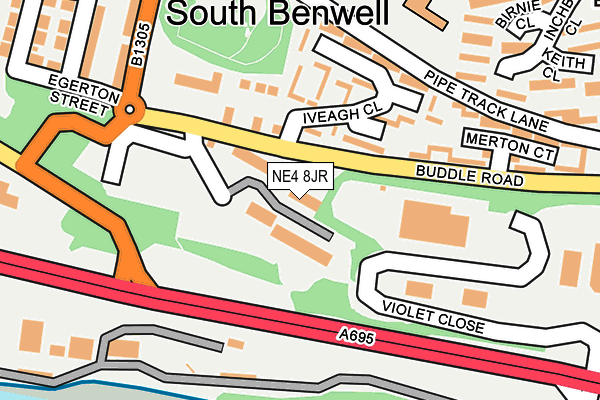 NE4 8JR map - OS OpenMap – Local (Ordnance Survey) NE4 8JR map - OS OpenMap – Local (Ordnance Survey)