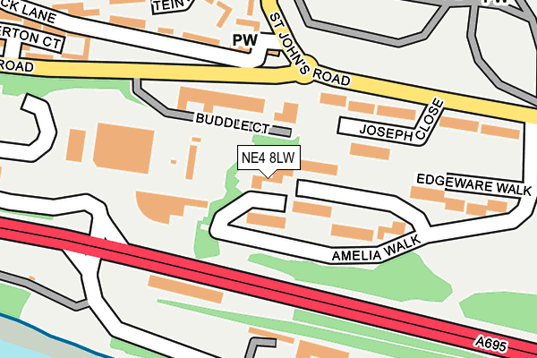 NE4 8LW map - OS OpenMap – Local (Ordnance Survey) NE4 8LW map - OS OpenMap – Local (Ordnance Survey)