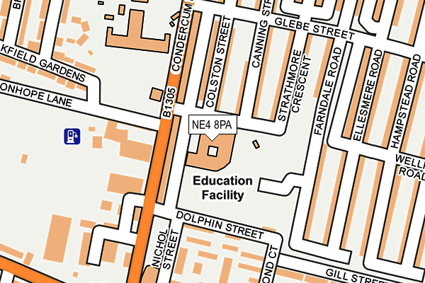 NE4 8PA map - OS OpenMap – Local (Ordnance Survey) NE4 8PA map - OS OpenMap – Local (Ordnance Survey)