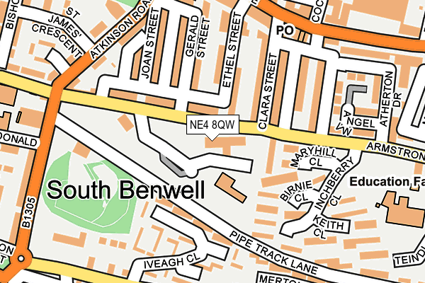 NE4 8QW map - OS OpenMap – Local (Ordnance Survey) NE4 8QW map - OS OpenMap – Local (Ordnance Survey)