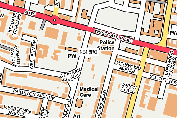 NE4 8RQ map - OS OpenMap – Local (Ordnance Survey) NE4 8RQ map - OS OpenMap – Local (Ordnance Survey)