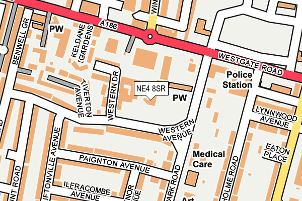 NE4 8SR map - OS OpenMap – Local (Ordnance Survey) NE4 8SR map - OS OpenMap – Local (Ordnance Survey)