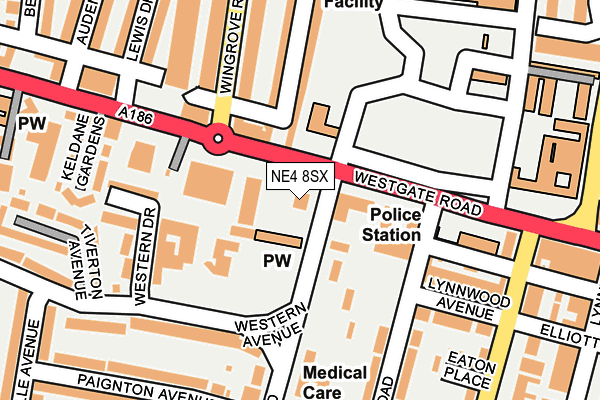 NE4 8SX map - OS OpenMap – Local (Ordnance Survey) NE4 8SX map - OS OpenMap – Local (Ordnance Survey)