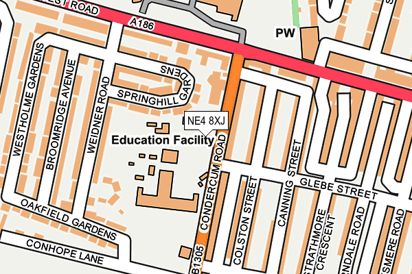 NE4 8XJ map - OS OpenMap – Local (Ordnance Survey) NE4 8XJ map - OS OpenMap – Local (Ordnance Survey)