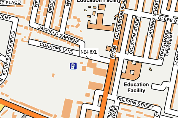 NE4 8XL map - OS OpenMap – Local (Ordnance Survey) NE4 8XL map - OS OpenMap – Local (Ordnance Survey)