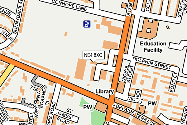 NE4 8XQ map - OS OpenMap – Local (Ordnance Survey) NE4 8XQ map - OS OpenMap – Local (Ordnance Survey)