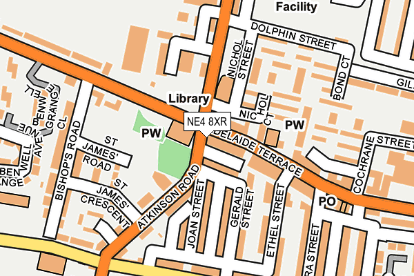 NE4 8XR map - OS OpenMap – Local (Ordnance Survey) NE4 8XR map - OS OpenMap – Local (Ordnance Survey)