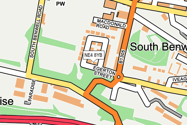 NE4 8YB map - OS OpenMap – Local (Ordnance Survey) NE4 8YB map - OS OpenMap – Local (Ordnance Survey)