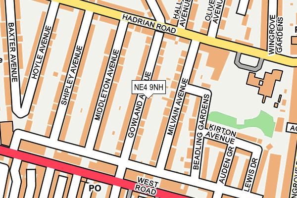NE4 9NH map - OS OpenMap – Local (Ordnance Survey) NE4 9NH map - OS OpenMap – Local (Ordnance Survey)