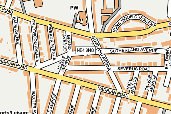 NE4 9NQ map - OS OpenMap – Local (Ordnance Survey) NE4 9NQ map - OS OpenMap – Local (Ordnance Survey)
