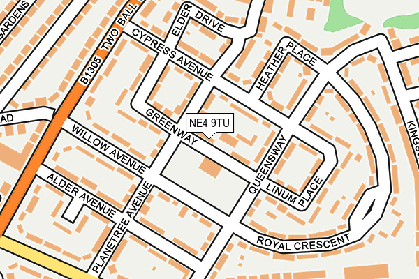 NE4 9TU map - OS OpenMap – Local (Ordnance Survey) NE4 9TU map - OS OpenMap – Local (Ordnance Survey)