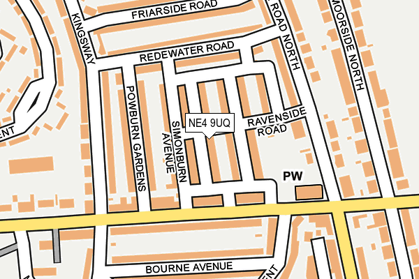 NE4 9UQ map - OS OpenMap – Local (Ordnance Survey) NE4 9UQ map - OS OpenMap – Local (Ordnance Survey)